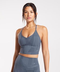 衣類 Gymshark 延縄スポーツブラを高める イブニングブルー 女性 T2X264182