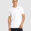 衣類 Gymshark 必須のTシャツ 白 男性 T2X264642
