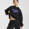 衣類 Gymshark 最大限のパーカー 黒 女性 T2X264355