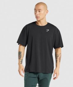 衣類 Gymshark 欠かせないオーバーサイズTシャツ 黒 男性 T2X264571