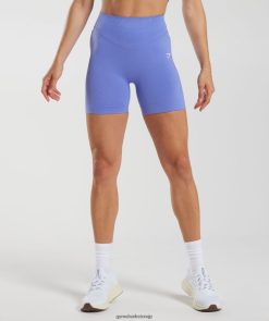 衣類 Gymshark 汗シームレスショーツ グレープブルー 女性 T2X26417