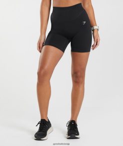 衣類 Gymshark 汗シームレスショーツ 黒 女性 T2X2649