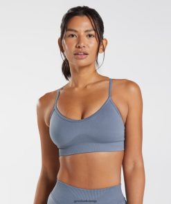 衣類 Gymshark 汗シームレススポーツブラ イブニングブルー 女性 T2X264223
