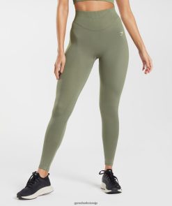衣類 Gymshark 汗シームレスレギンス ダスティーオリーブ 女性 T2X264263