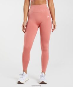 衣類 Gymshark 汗シームレスレギンス テラコッタピンク 女性 T2X264284