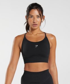 衣類 Gymshark 汗シームレス延縄スポーツブラ 黒 女性 T2X264113
