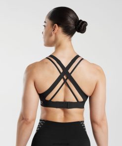 衣類 Gymshark 無限のスポーツブラ 黒 女性 T2X264115