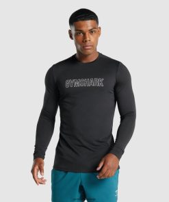 衣類 Gymshark 長袖グラフィックTシャツが入荷 黒 男性 T2X264717