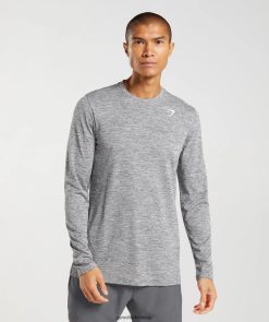 衣類 Gymshark 長袖Tシャツ入荷 シルエット グレー/ライトグレーメール 男性 T2X264605