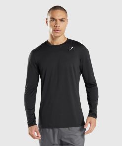 衣類 Gymshark 長袖Tシャツ入荷 黒 男性 T2X264619