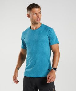 衣類 Gymshark 頂点Tシャツ アトランティックブルー/シャークブルー 男性 T2X264682