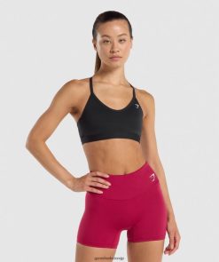 衣類 Gymshark Vネックスポーツブラ 黒 女性 T2X264206